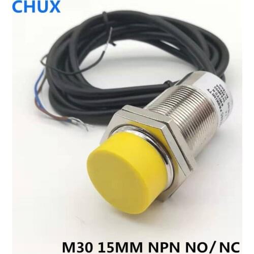Inductive Motion Sensor NPN M30 15mm Sensing detect distance IM30-15-DNA DNB NO NC 6-36V DC 3wires Proximity Switch
