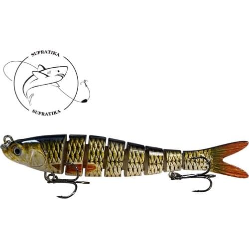 10cm/19g 6 Segment Artificial Wobblers Multi Jointed Fishing Hard Bait Professional Anti-Corrosion Bionic Plastic Fishing Lure