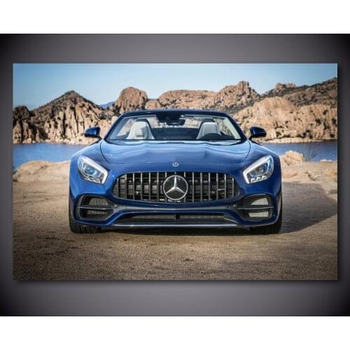 Picture Supercar AMG GT R F1 Blue Car wall Art canvas decoration poster and prints For living room home bedroom decor painting