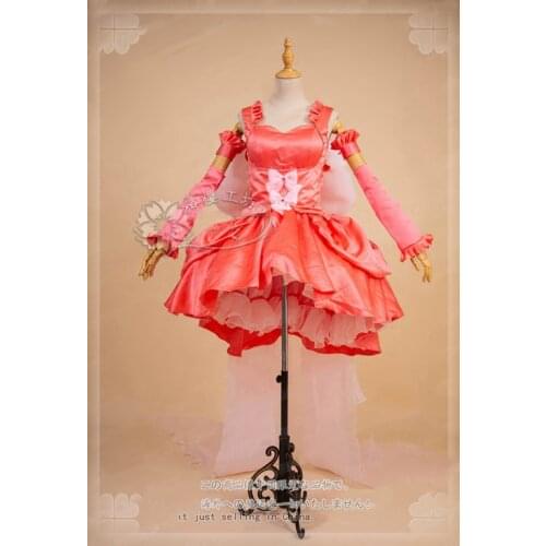 Anime Chobits Chi Cosplay Costumes Angel Cute Pink Formal Dress Full Set Cocktail Party Role Play Clothing Custom-Make Any Size