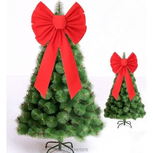 Red Bow Velvet Christmas Bows Hanging Holiday Xmas Bows for Christmas Wreaths Decoration or Tree Toppers D11 20 Dropship
