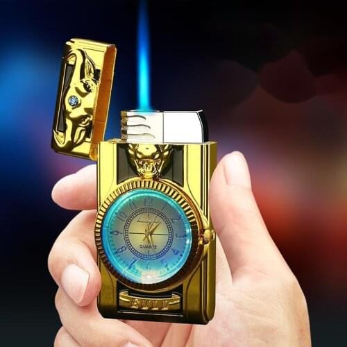 Creative Colorful Watch Windproof Butane gas Lighter Personalized Metal Lighter