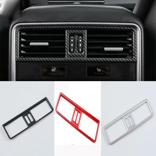 ABS Carbon Fiber Grain Rear Air Conditioning Outlet Decoration Cover for 2018 2019 2020 Porsche Cayenne 9YA Car Accessories