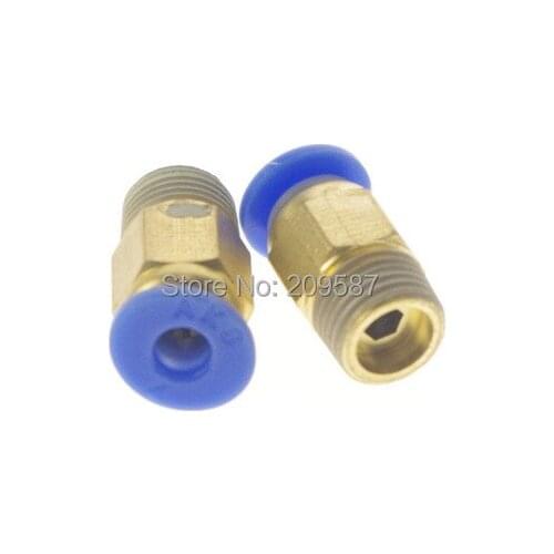 LOT10 One Touch Push In Brass Tube Straight Union Connector Male BSPT 1/8" to 4mm
