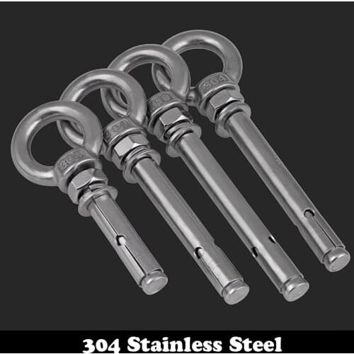 M10 M10*90 M10x90 M10*100 M10x100 M10*110 M10x110 304 Stainless Steel Lift Eye Ring Nut Concrete Anchor Sleeve Expansion Bolt