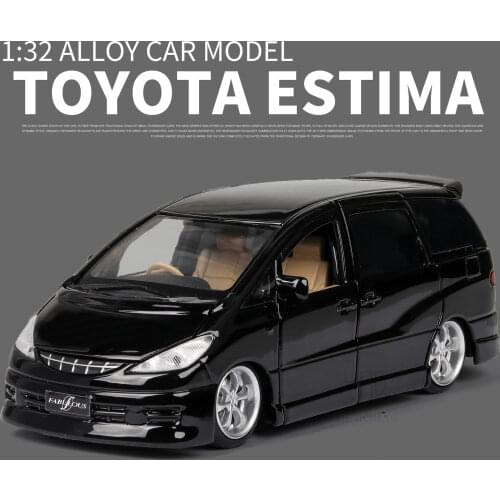 1/32 TOYOTA Previa Alloy Car Model Diecasts & Toy Vehicles 4 Doors Metal Toy Car Model Simulation Pull Back Collection Kids Toys