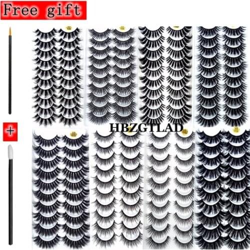 NEW5/10Pairs 3D Faux Mink Eyelashes Natural Thick Long False Eyelashes Dramatic Fake Lashes Makeup Extension Eyelashes maquiagem