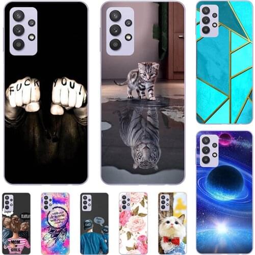 New Silicone Phone Case For Samsung Galaxy A32 4G A325 SM-A325F A 32 5G A326 SM-A326B 6.4" Case Cartoon Soft TPU Cover Coque