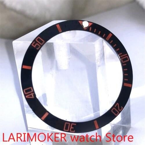 Brand new high quality 38mm red rotating glass bezel suitable for 40mm mens watch automatic winding