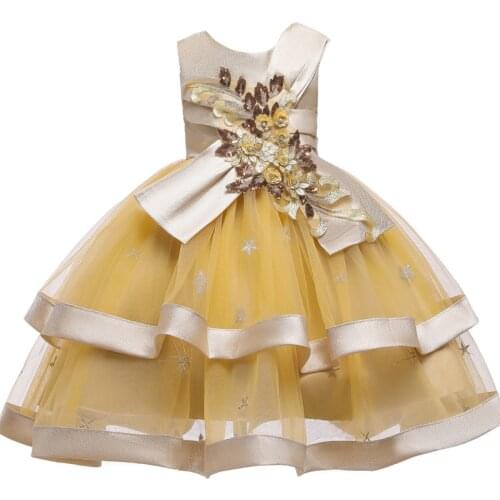 Girls Princess Tutu Dress Sequins Flower Toddler Kids Dresses For Girls Party Dress Children Wedding Dress Vestido Infantil