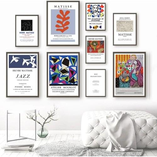 Retro Henri Matisse Poster Abstract Girl Figures Plant Wall Art Canvas Prints Vintage Painting Nordic Wall Pictures Home Decor