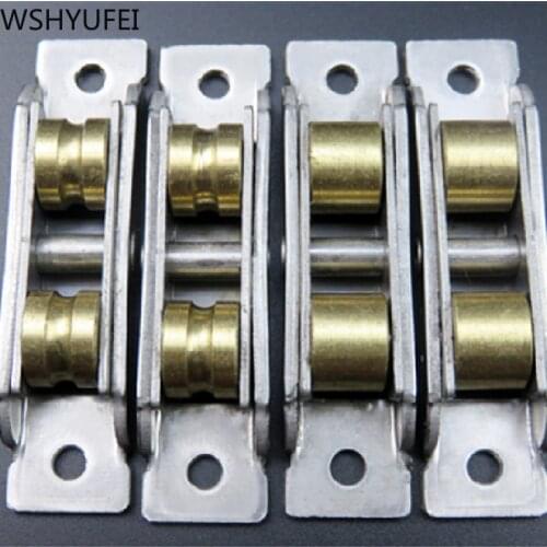 Stainless Steel Window Pulley Slot Wheels Silent Track Door Roller Casters Sliding Home Bathroom Glass Window Hardware Fitting