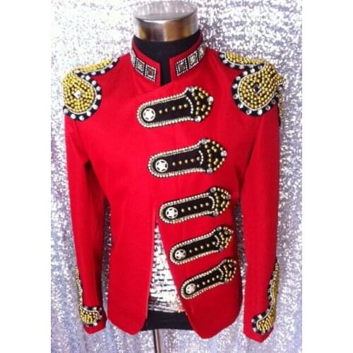 S-5xl New 2020 Mens Clothing Dj Rivet Jacket Coat Punk The Host Stage Plus Size Men Singer Costumes