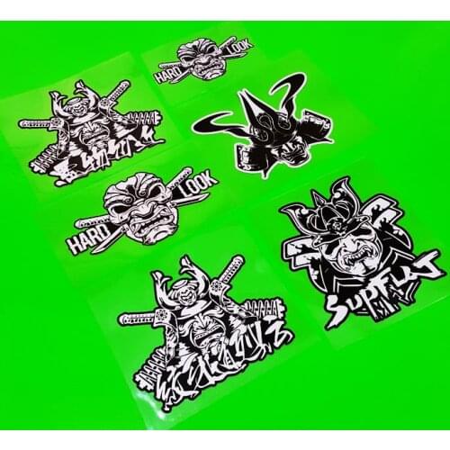 Samurai Japan Ninja Hard Look Stickers Reflective Retro JDM Japan Warrior Car Decals RacingStickes For Tumblers, Laptops