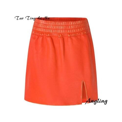 Top brand New Fashion 2020 Genuine Sheep Leather Skirt G44 high quality