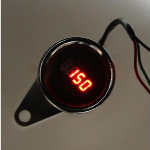 12V Motorcycle Meter LED Digital Indicator light Tachometer Odometer Speedometer 4-digit Gauge Universal