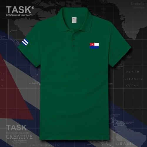 Navy Cuba Cuban CU CUB new Tops t-shirt Short sleeve Polo shirts mens Cotton Summer Slim Fit Solid Color Polos Casual Mens Tees