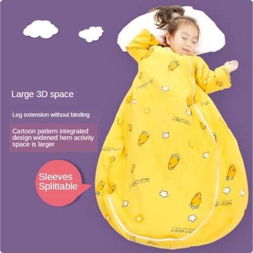 Spring Autumn Baby Sleeping Bag Kids Warm and Thicken cotton Toddler Sleep Sack Cartoon Sleep Bag Children Suitable for 0-15