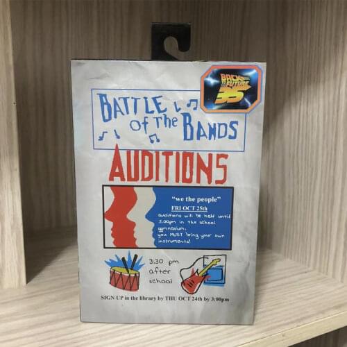 N C Shop Real Photo Marty McFly Doc Brown Figure NECA Back To The Future Sports Almanac Martin Biff Tannen Model Toy Doll