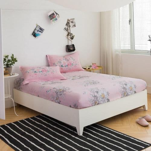 2021Ｎew Sheet Around Elastic BandKid Fitted Sheet Cotton Boy Girl Bedding Mattress Cover 120/180*200cm King Queen Single 1Pc