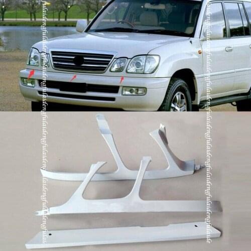 3PCS For Lexus LX470 1998-2002 2003-2007 Front Bumper Headlight Trim Under Network Primer Car Accessories