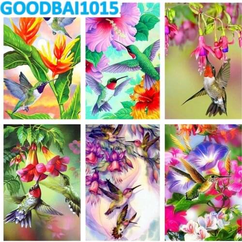 5D Diamond Painting Bird Mosaic Cross Stitch Kits Flower DIY Square Round Diamond Embroidery Full Drill Home Decor
