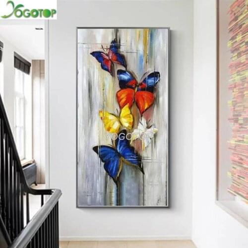 Large Colorful butterfly Diamant embroidery Animal 5D full square round mosaic diamond painting rhinestone art Home Decor YY2945