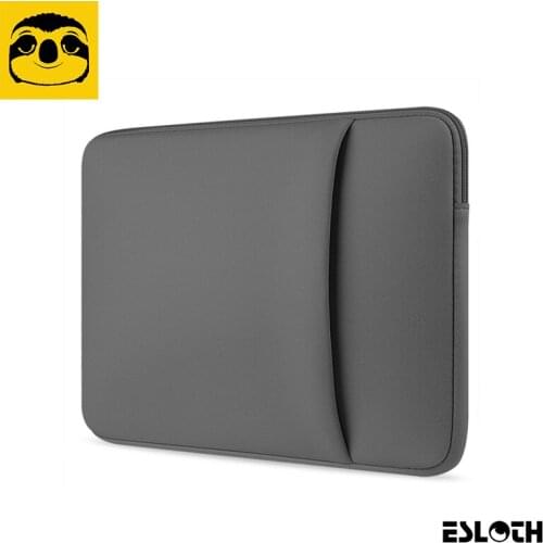 ESLOTH Gray For ThinkPad X1 Soft Laptop Sleeve Bags Protective Zipper for All 14 inche Notebook Case Computer Cover 370*260mm