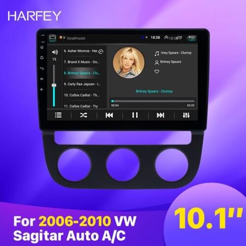 Harfey Android 9.1 car GPS Radio 10.1 inch for 2006-2010 VW Volkswagen Sagitar Auto A/C With HD Touchscreen support Carplay TPMS