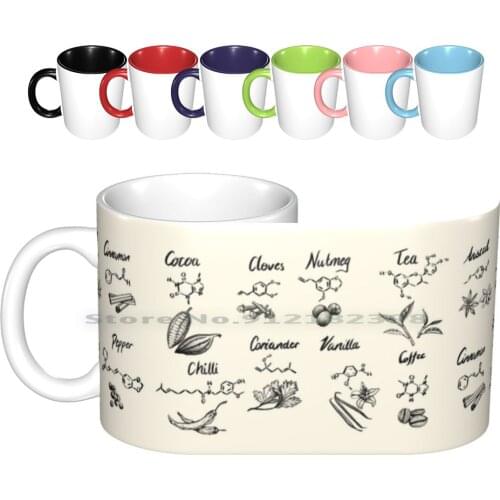 The Chemistry Of Food Ceramic Mugs Coffee Cups Milk Tea Mug Food Chemistry Cooking Baking Mollecule Compound Science Kitchen
