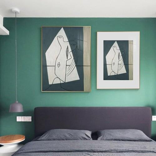 Nordic Literature and Art Small Fresh Poster Living Room Home Decoration Retro Niche Abstract Frameless Printing Painting Core