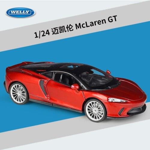 WELLY 1:24 McLaren GT Sports Car Simulation Alloy Car Model Diecast Metal Vehicle Toy Boys Gifts Ornaments Display Souvenir