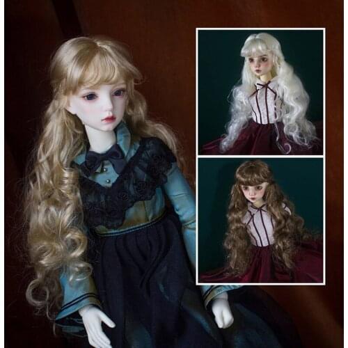Fashion Doll Wig 1/3 1/4 1/6 1/8 BJD Wig for SD/MSD/Yosd/Art Doll Accessories,Long Curly Wig for Dolls