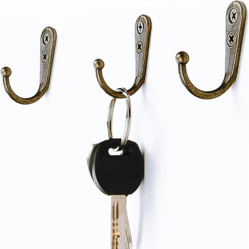 20pcs Wall Mounted Hook Single Robe Coat Hat Holder Key Hanger With 40 Pieces Screws Home Storage Hook Organize key holder wall