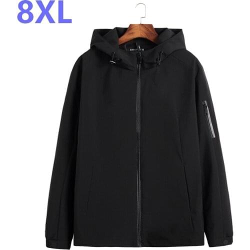 New spring plus size 10XL 9XL 8XL 7XL 6XL 5XL Brand Jacket Men Clothes Trend Fit Casual Mens Detachable hat Jacket