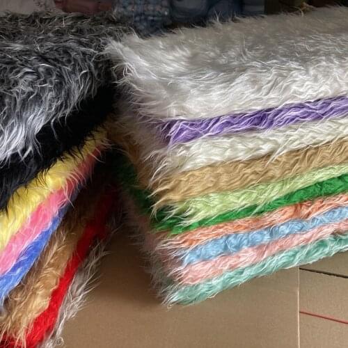 Solid color fleece fabric beach wool bunched pile Plush decorative toy animal clothing shooting background fabric 50x170cm