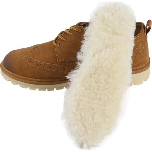 Original Thermal insoles Imitation Wool Felt Sheep Fur Warm Heated Winter shoe Insoles For Women Man Boots Insert