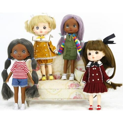 Plastic lovely doll Height 21cm DIY face painted doll for girl gifts