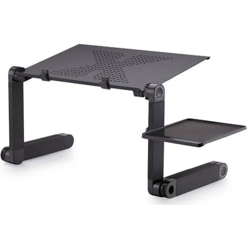Alloy Folding Portable Laptop Desk Ergonomic Aluminum Bed Laptop Stand Pc Table Notebook Table Desk Stand With Mouse Pad