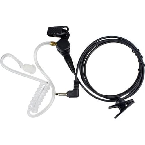 Straight Listen Only Transparent Flexible Acoustic Tube Earpiece 3.5mm Earphone headset Mono Jack for Walkie-talkie