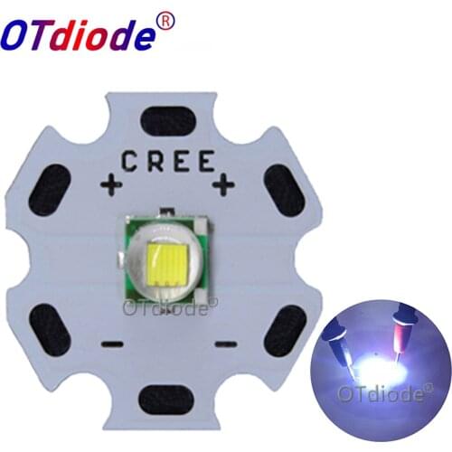 1-10PCS CREE XML XM-L T6 LED U2 10W Cold White 10000K High Power LED Emitter Diode with 14mm 16mm 20mm 25mm PCB for DIY