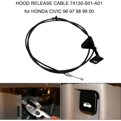 HOOD RELEASE CABLE 74130-S01-A01 Release Cable Kit Mechanism for HONDA CIVIC 96 97 98 99 00