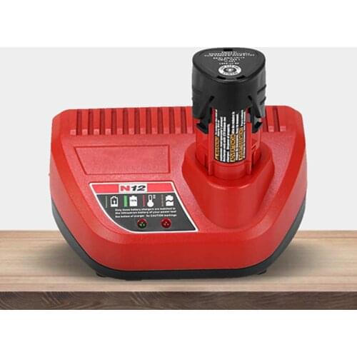 Eu Plug Ac220-240V Li-Ion Charger For Milwaukee M12 N12 Input Output 12V 10.8V 48-59-2401 48-11-2402 Power Tools