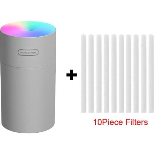 10Filter Portable Home Fragrance Diffuser 270ml Air HumidifierUltrasonic Aroma Essential Oil Diffuser USB Maker Purifier