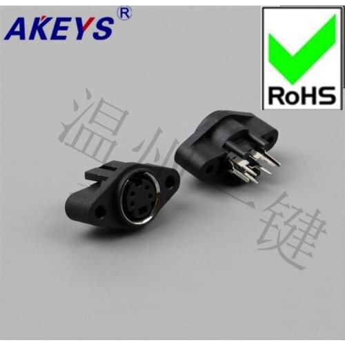 10 PCS MDC-4-09 with ear round large keyboard plug DIN socket S Terminal 4-pin four-core socket mother Head