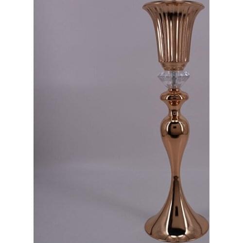12pcs)customized gold tall metal wedding vase wedding vase table centerpiece wholesale yudao1292