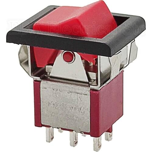 2Pcs KNX202-J Red ON-ON 3A 250VAC/5A 125VAC Button Switch Ship Type Switch Small Rocker Switch