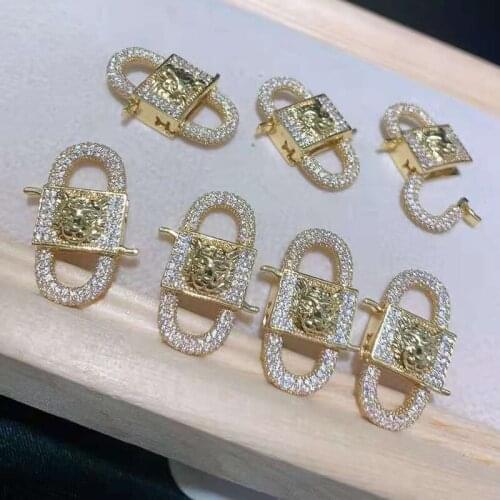 2pcs/lot Womens High Quality Classic Paper clip Pendant jewelry accessories Pendants，gold inlaid with high quality zircon