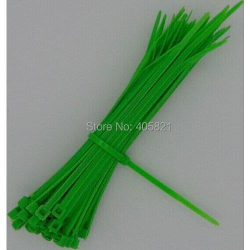 3*100 Medium Green Self-locking Nylon PA66 Cable Ties//Zip Ties 1000PCS/Bag