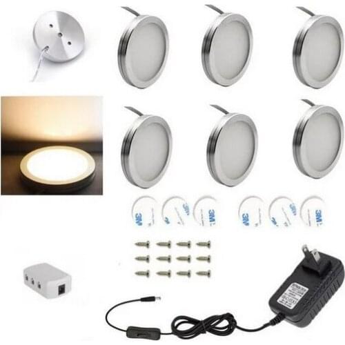 4/6/8PCS LED Under Cabinet Light 12V 2.5W Kitchen lights bar lamp with Switch Home wardrobe Lamp Showcase Lamps Decoration
